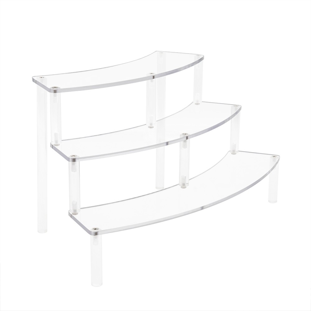 Clear Acrylic Riser Acrylic Display Shelf Stand Rack Perfume Jewelry Toys Retail