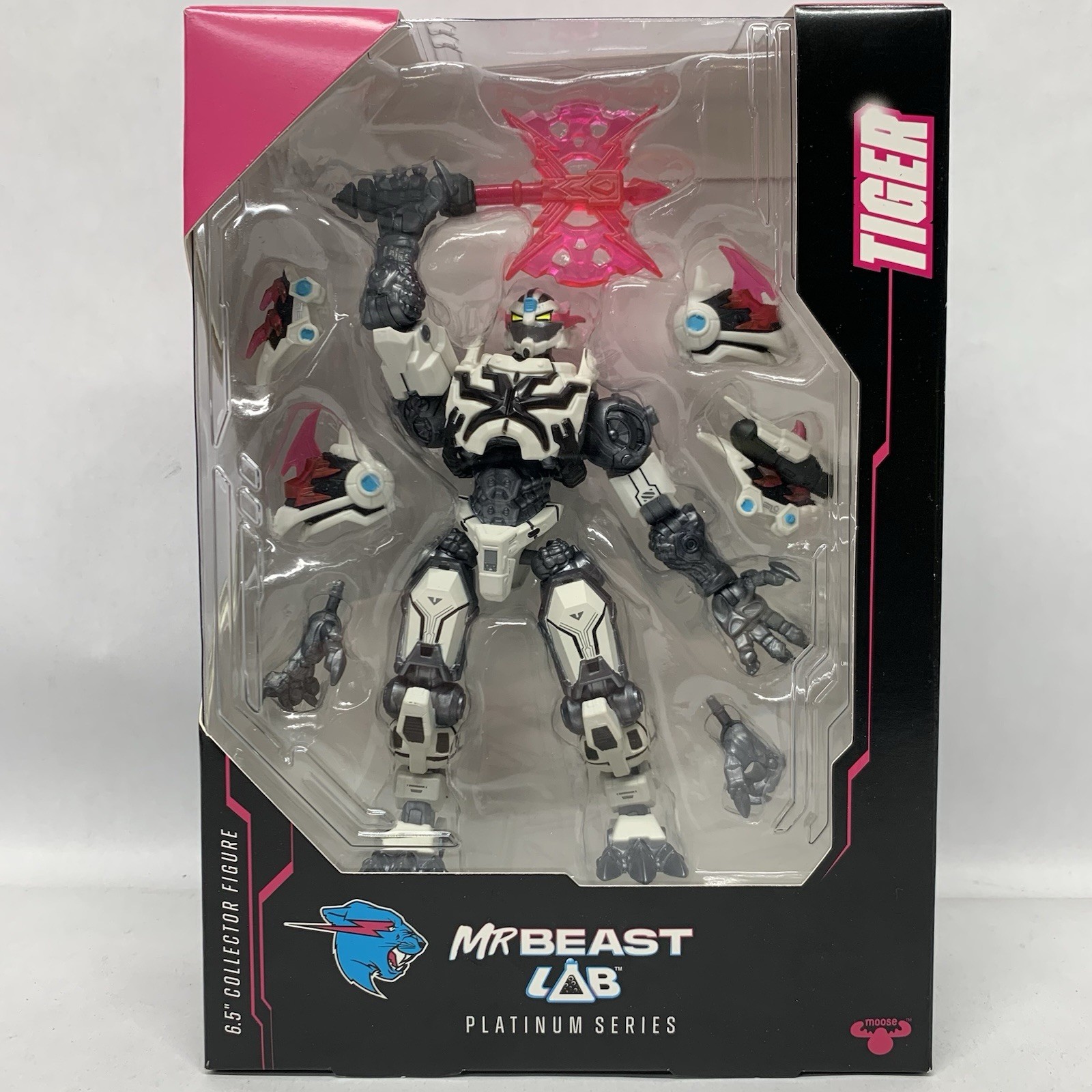 🔥✅ Mr Beast Lab Platinum Series 6.5” Tiger Battle Titan Figure, 🆕 NIB