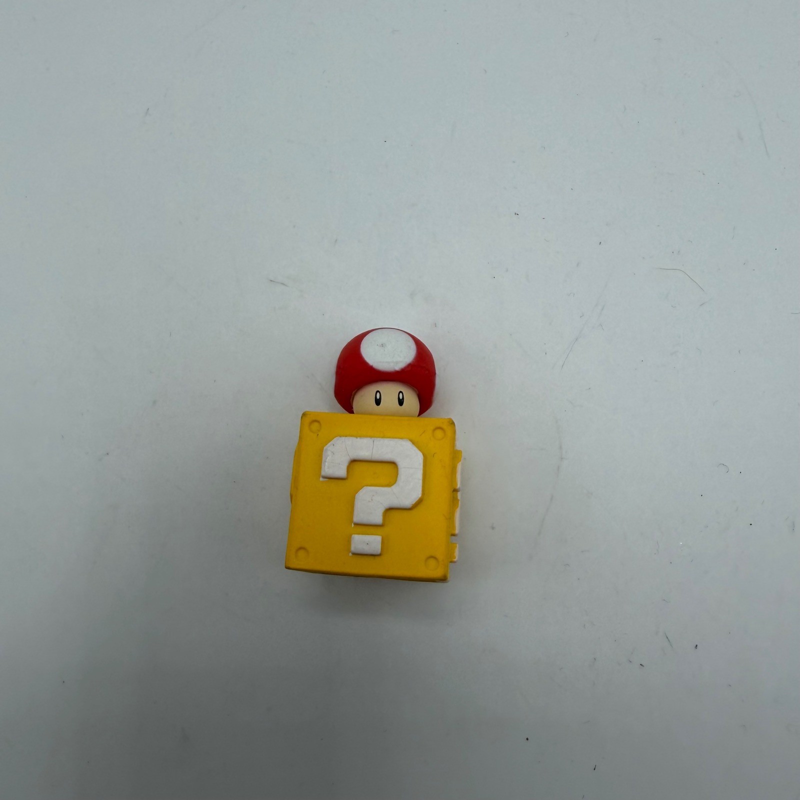 Question Block & 1UP Mushroom Super Mario World 4&Prime; Cake Topper/Desk Game Figure