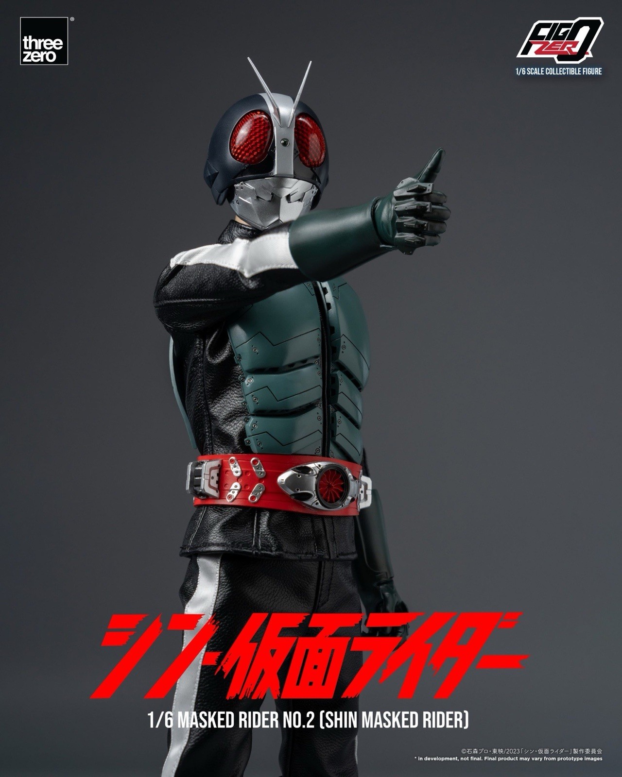 ThreeZero FigZero Shin Masked Rider No.2 Kamen Rider Sixth Scale Figure – NEW!