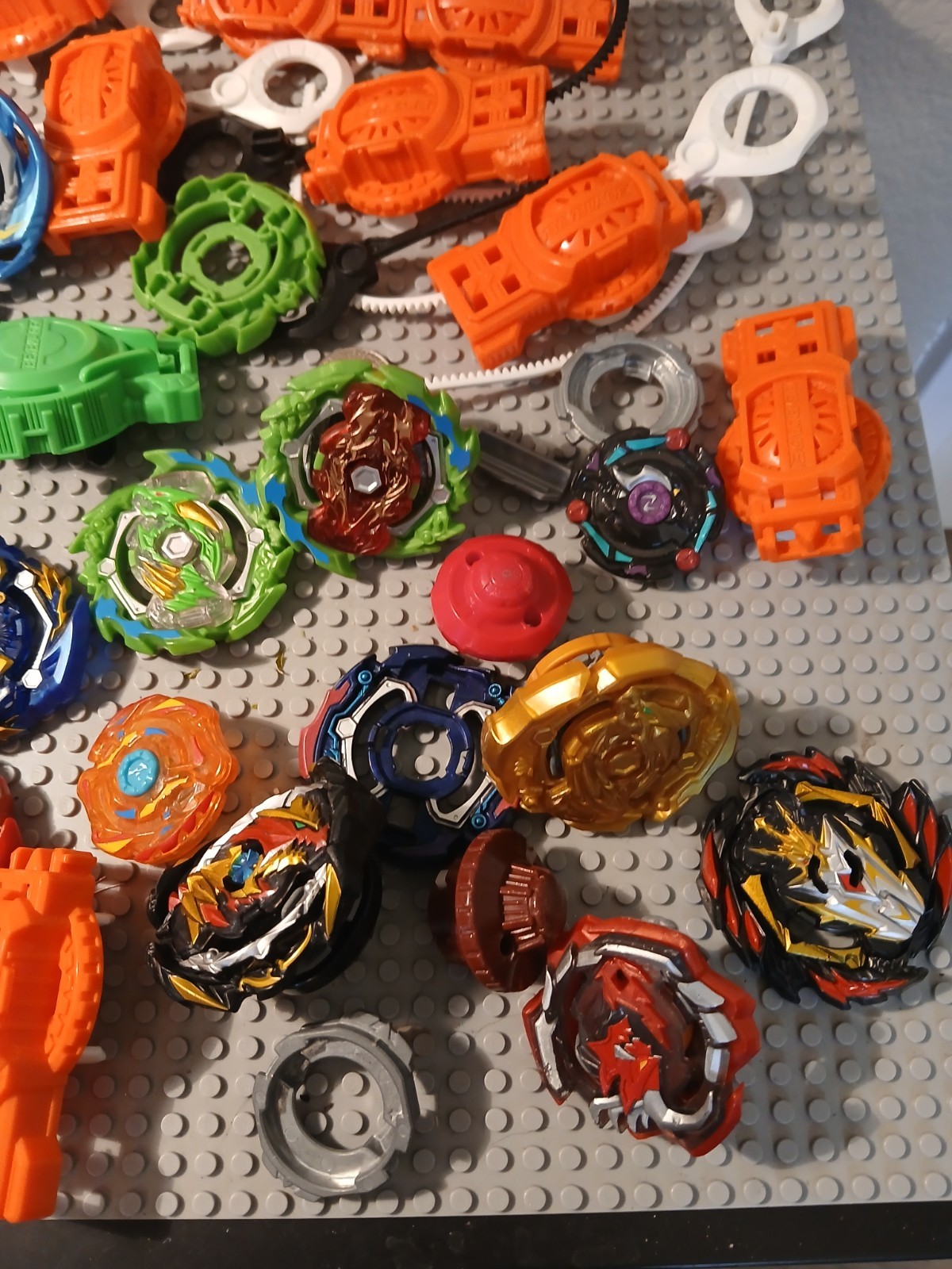 Vintage BEYBLADE HUGE Lot mixed materials see pics some plastic and metal