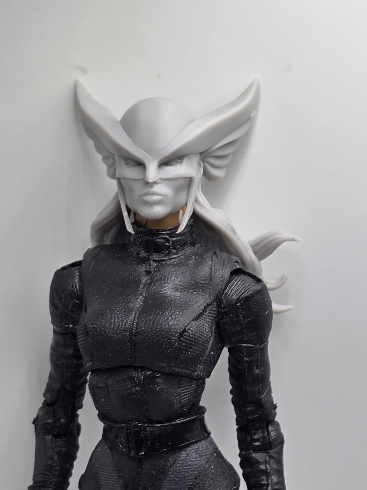 3d PRINT HAWKGIRL SHIERA NORMAL HEAD 1:10 7&Prime; DIAMOND SELECT COMIC MULTIVERSE