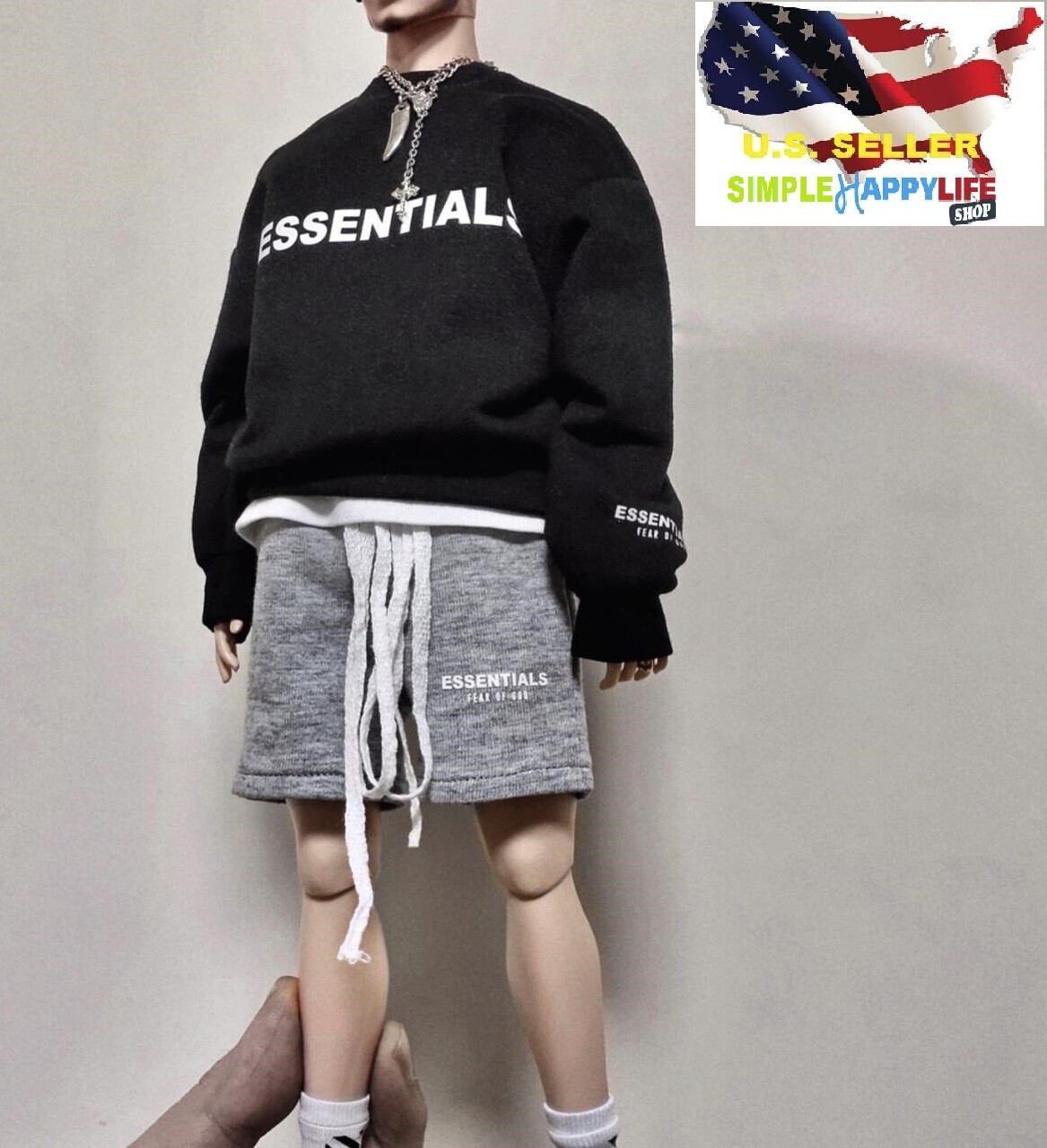 1/6 fashion Loose Crotch Sports Casual Shorts Gray for 12&Prime; figure Phicen ❶USA ❶