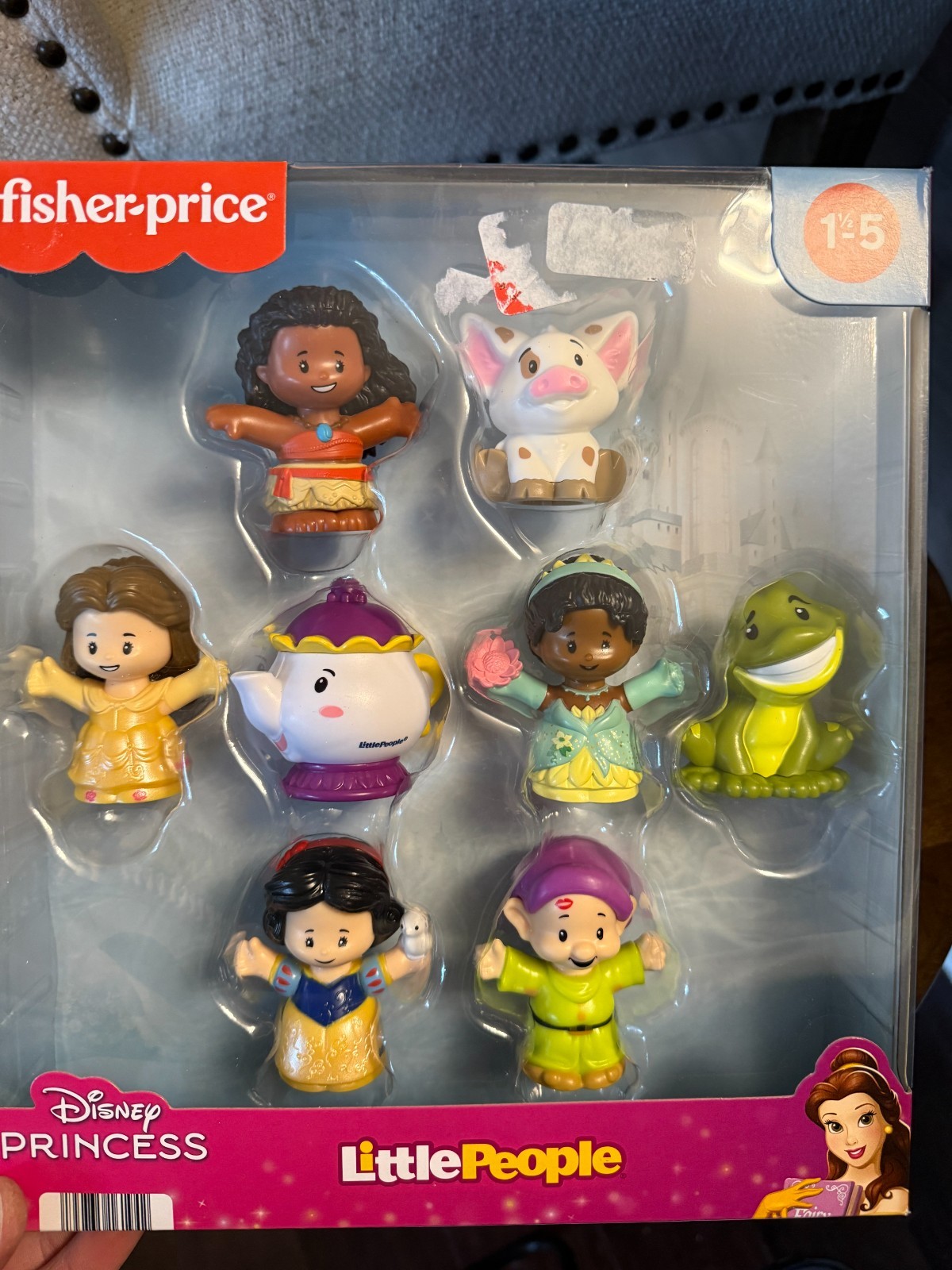 Fisher-Price Little People Disney Princess 8 Figure Set Moana Belle Tiana NIB