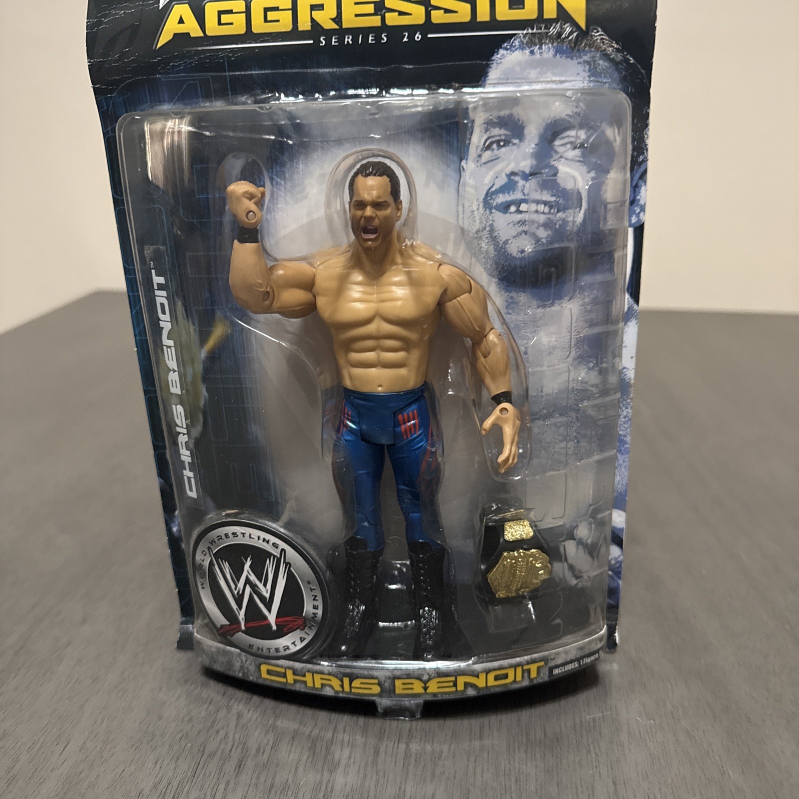 WWE Ruthless Aggression Chris Benoit Series 26 Figure W/Championship Belt-SEALED