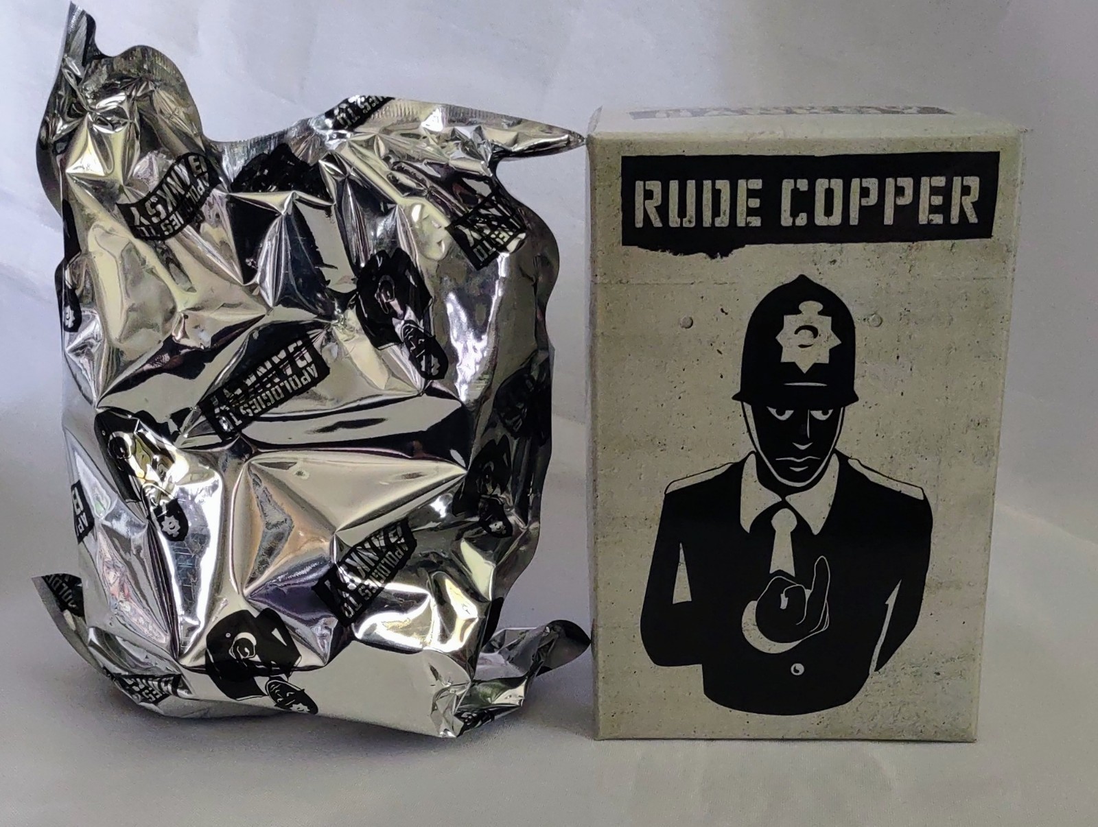 APOLOGIES TO BANKSY : RUDE COPPER : 6&Prime; URBAN VINYL FIGURE : DIY