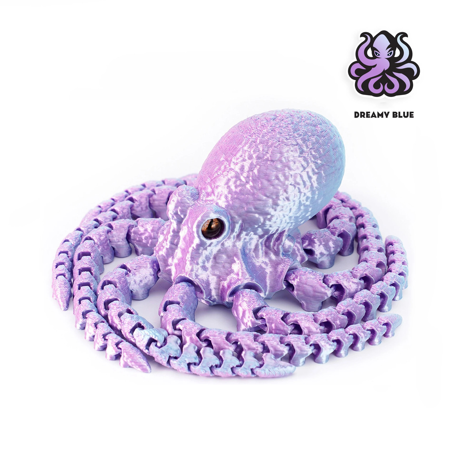 3D Printed Articulated Octopus – Poseable Tentacles Desk Toy, Eco-Friendly