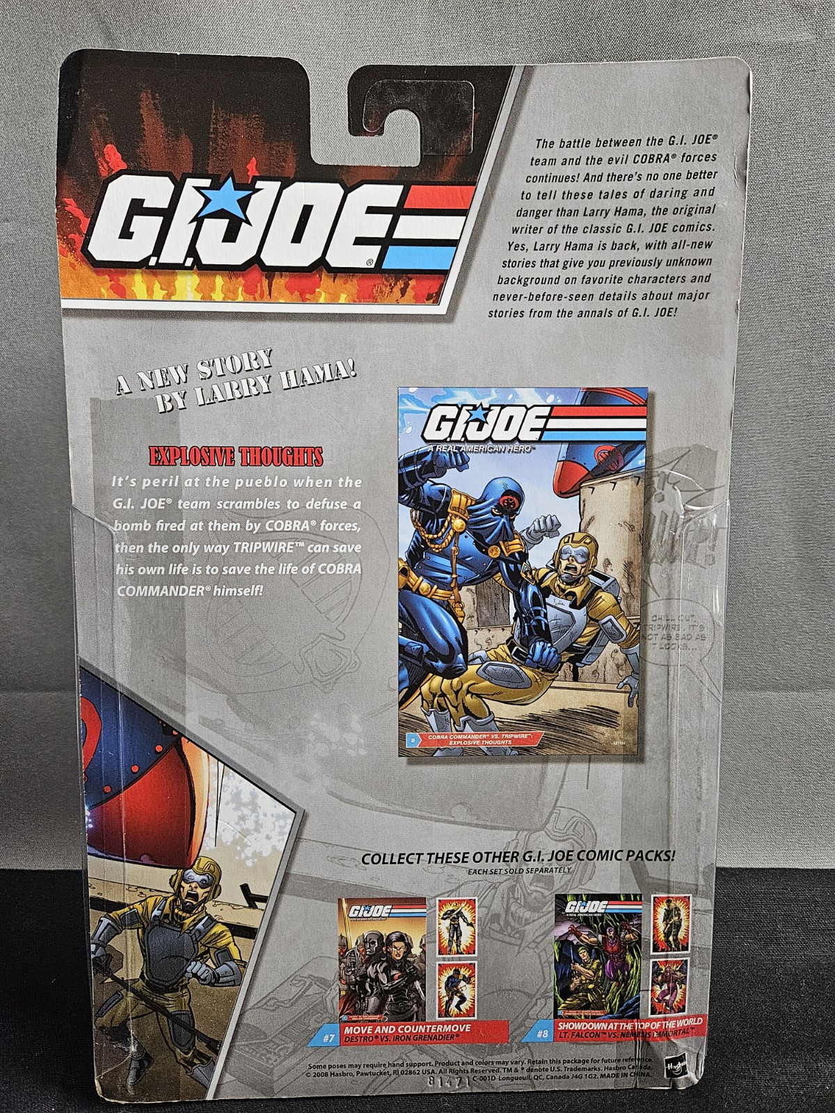 2008 Hasbro Gi Joe Cobra Commander Leader Tripwire Figures Comic Pack Larry Hama