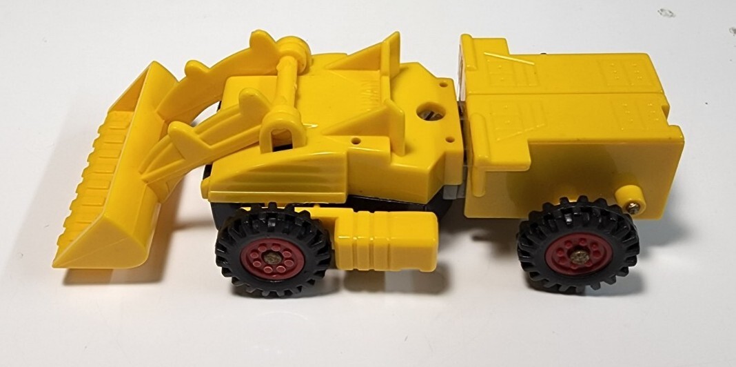 Vintage Unbranded Generic Transformers Plastic Construction Yellow Loader