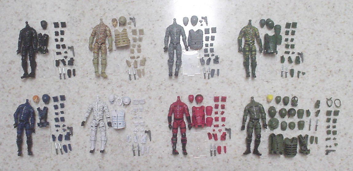 MARAUDER TASK FORCE FULL SET G.I. Joe Cobra 4&Prime; army troop builder accessories