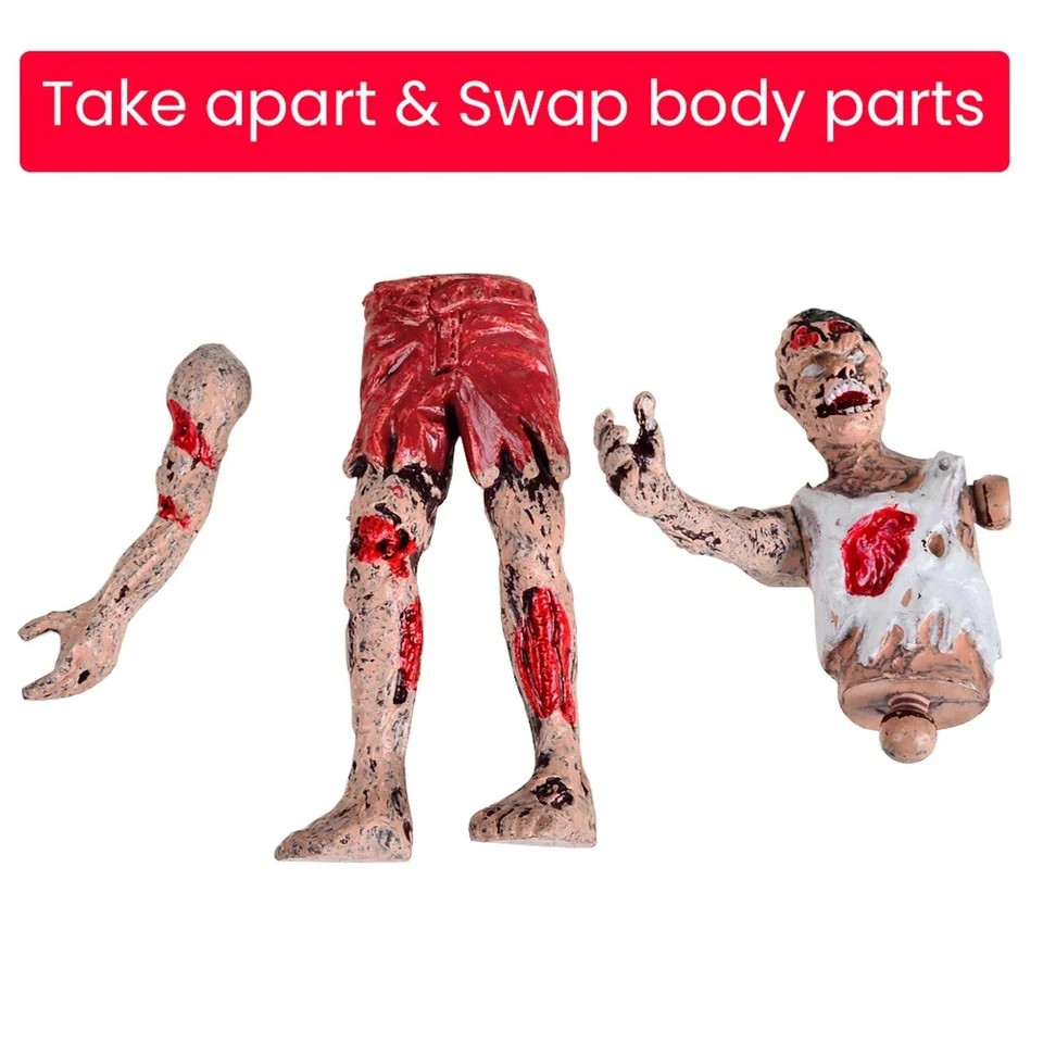 Bohs Zombie Action Figures Gift Package – Scary Toys for Boys and Girls – 4 I…