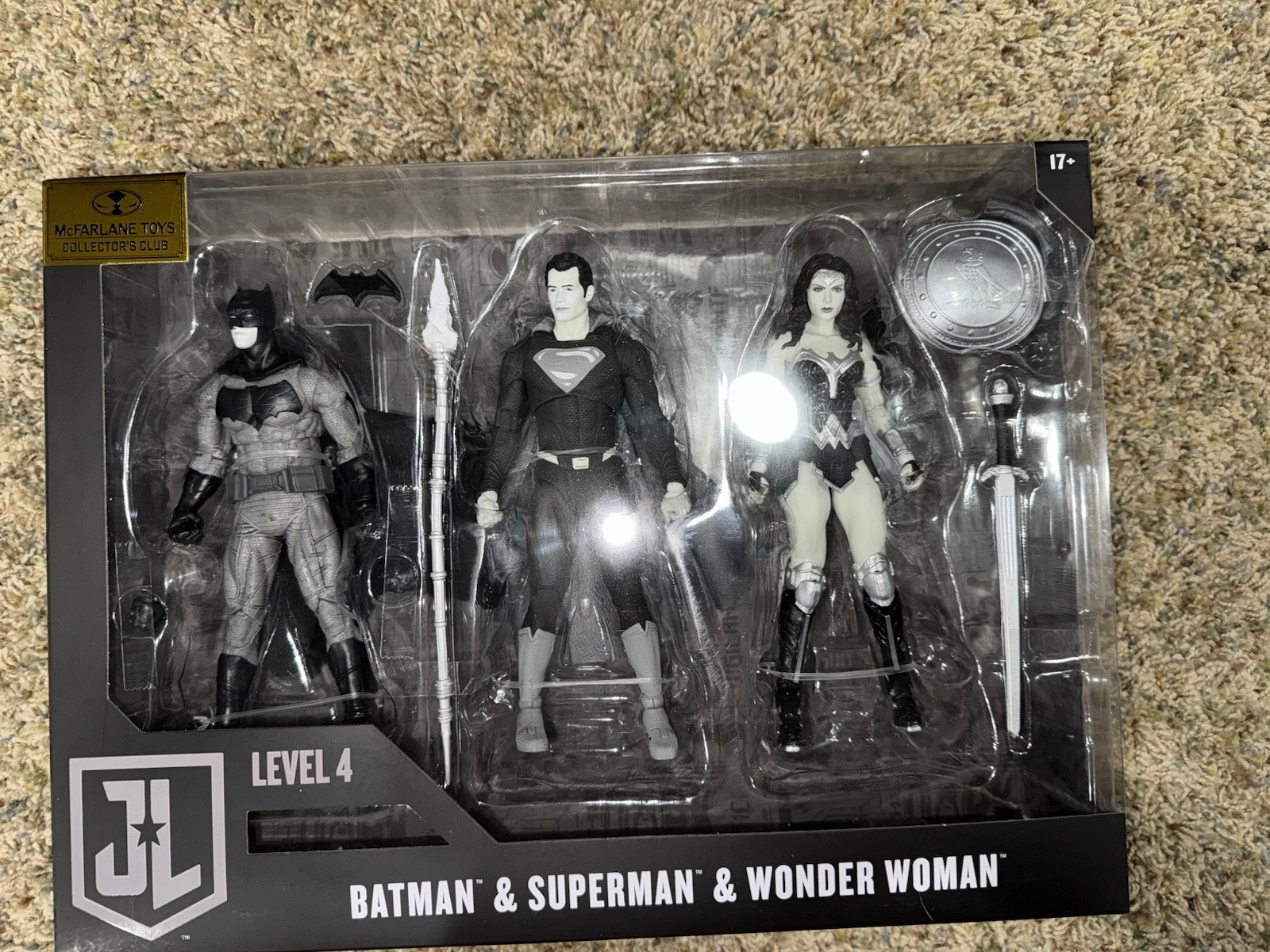 McFarlane DC Multiverse Collector’s Club Justice Is Gray Level 4 3 Pack