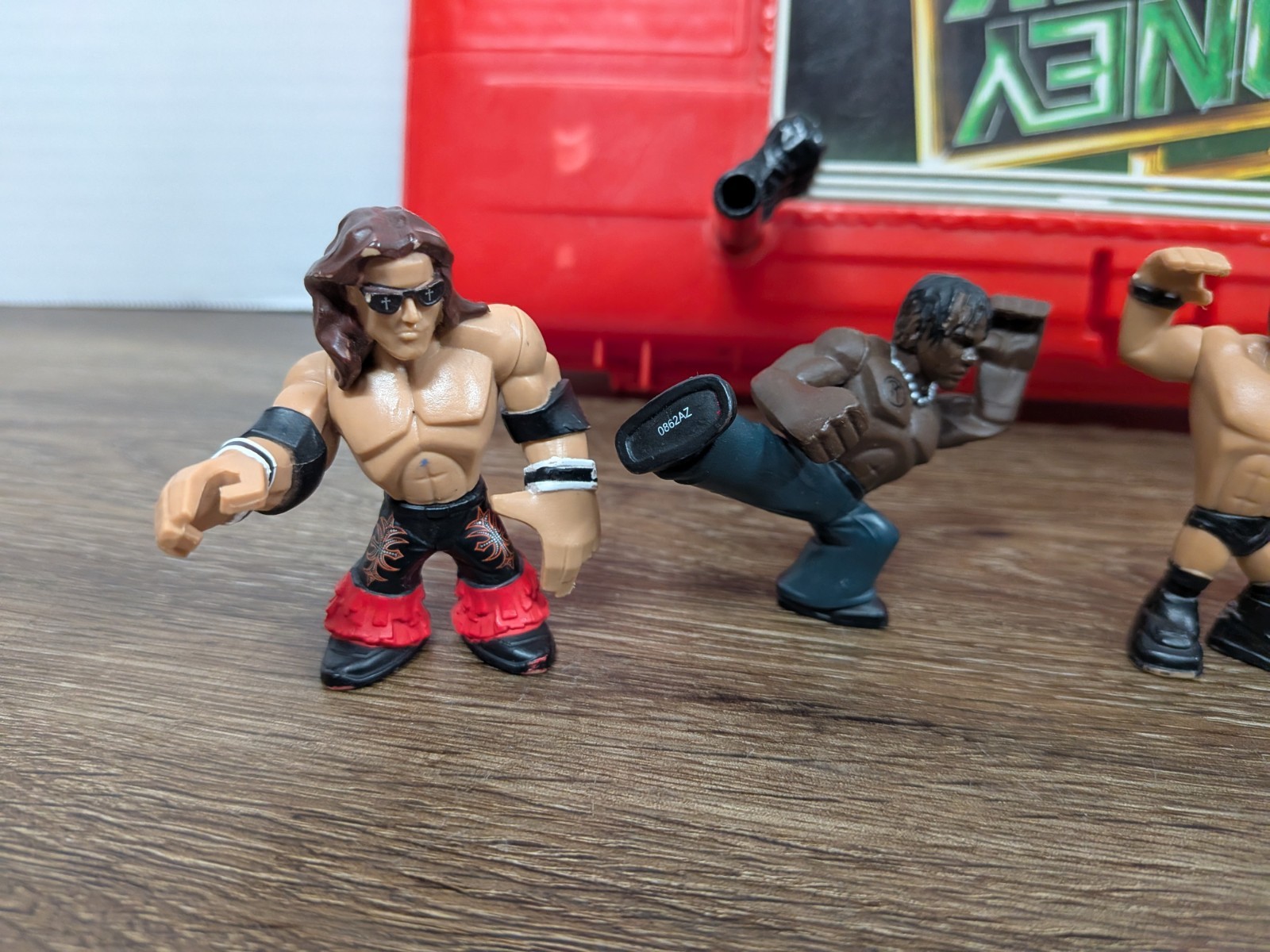 WWE Wrestling Rumblers Money In The Bank Ring Briefcase with 6 Figures 2011 Toy