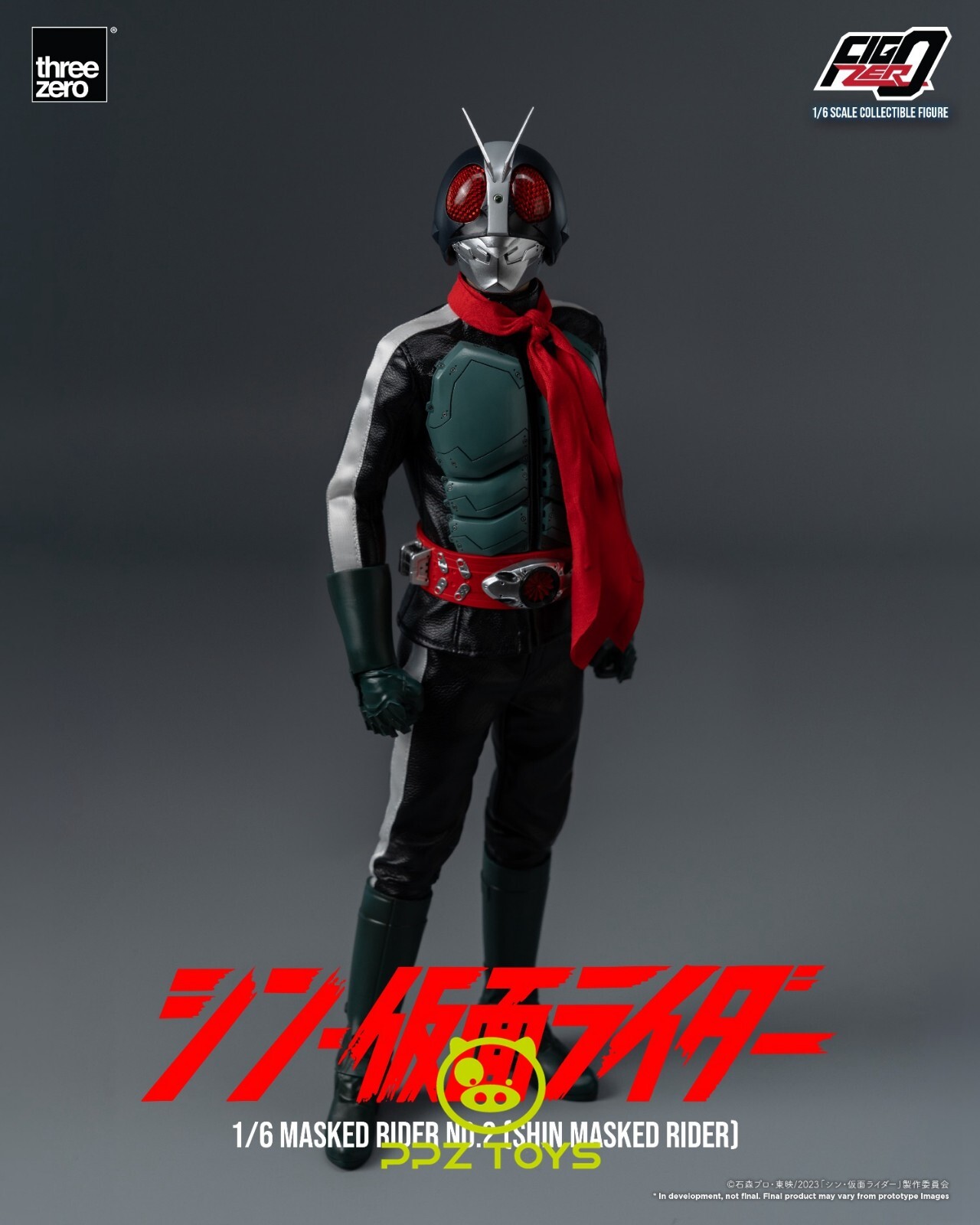 threezero 1/6 Figzero Shin Kamen Masked Rider No.2 Action Figure 3Z04880W0