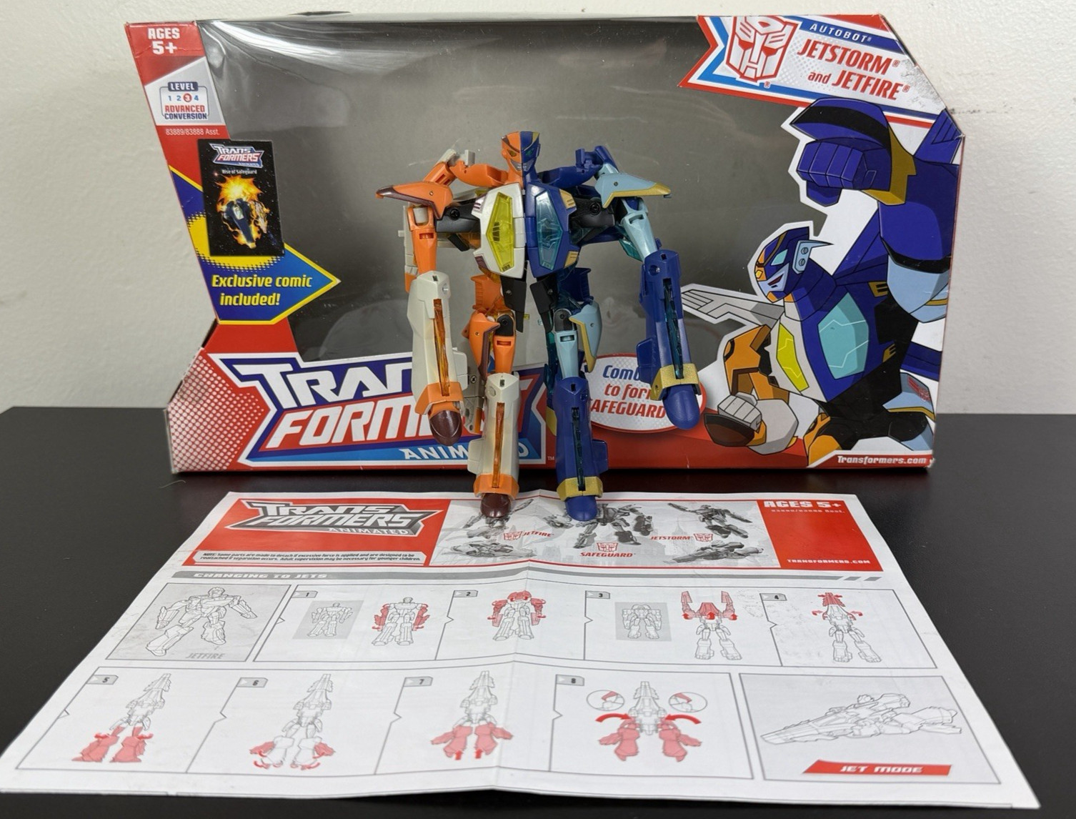 Transformers Animated Safeguard Set Of Jetfire And Jetstorm – MINT 100% Complete