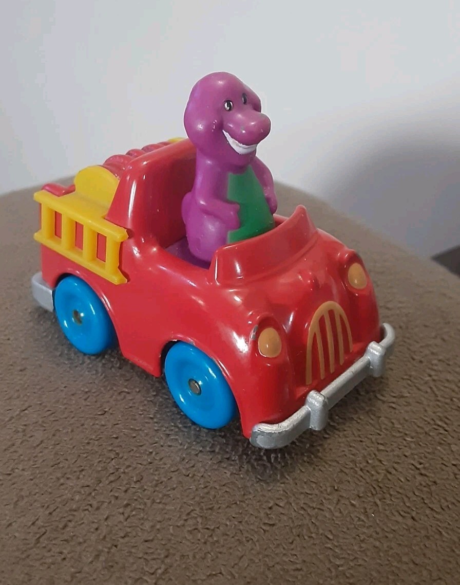 Barney The Dinosaur Lyons Group Fire Truck Engine Die Cast Car 1993 Toy Car
