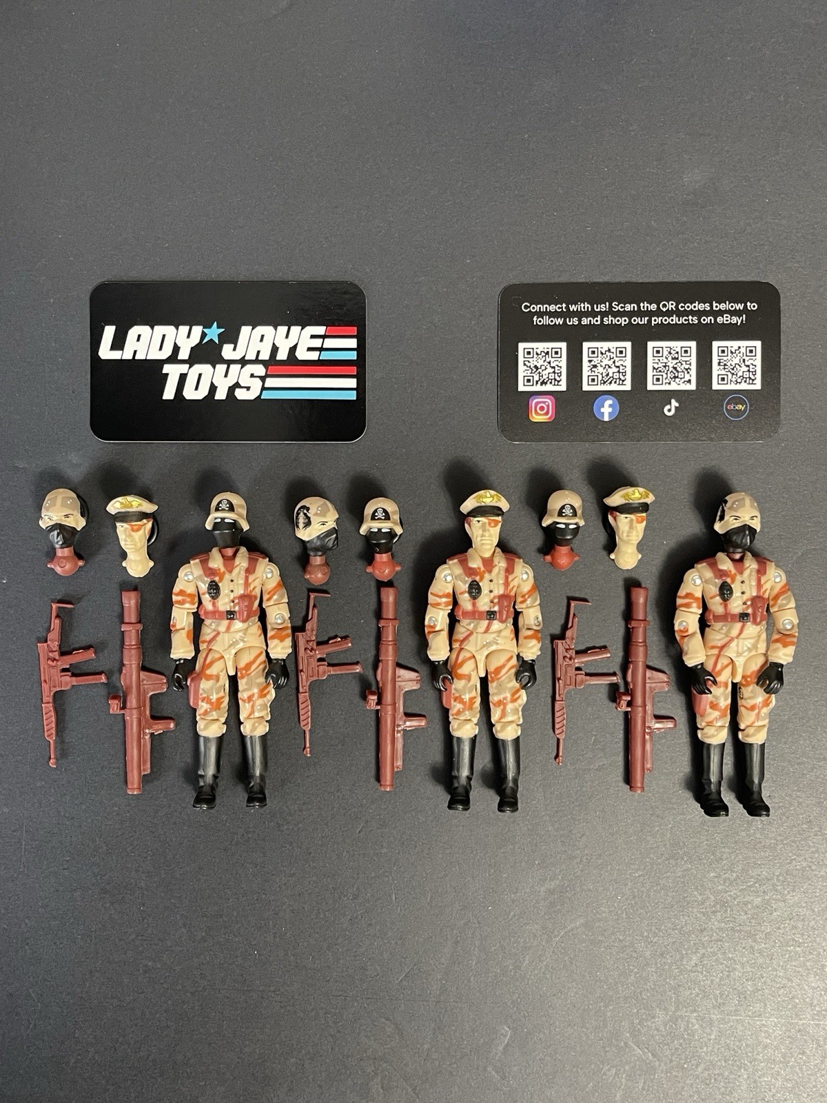 Gi Joe 2025 LadyJayeToys Desert Shadow Trooper Lanard Fox 3 Pack