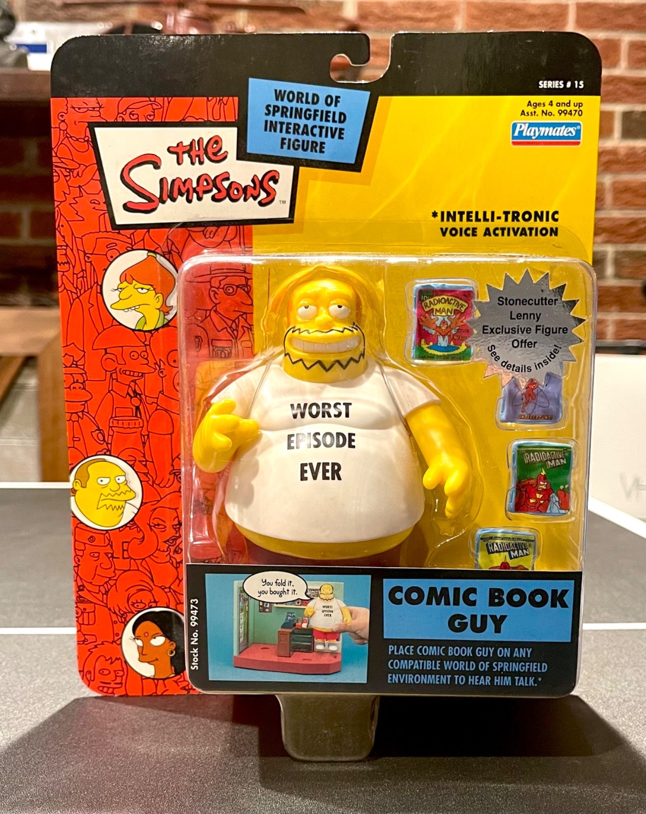 The Simpsons-COMIC BOOK GUY-World of Springfield Playmates WOS Series 15 Figure