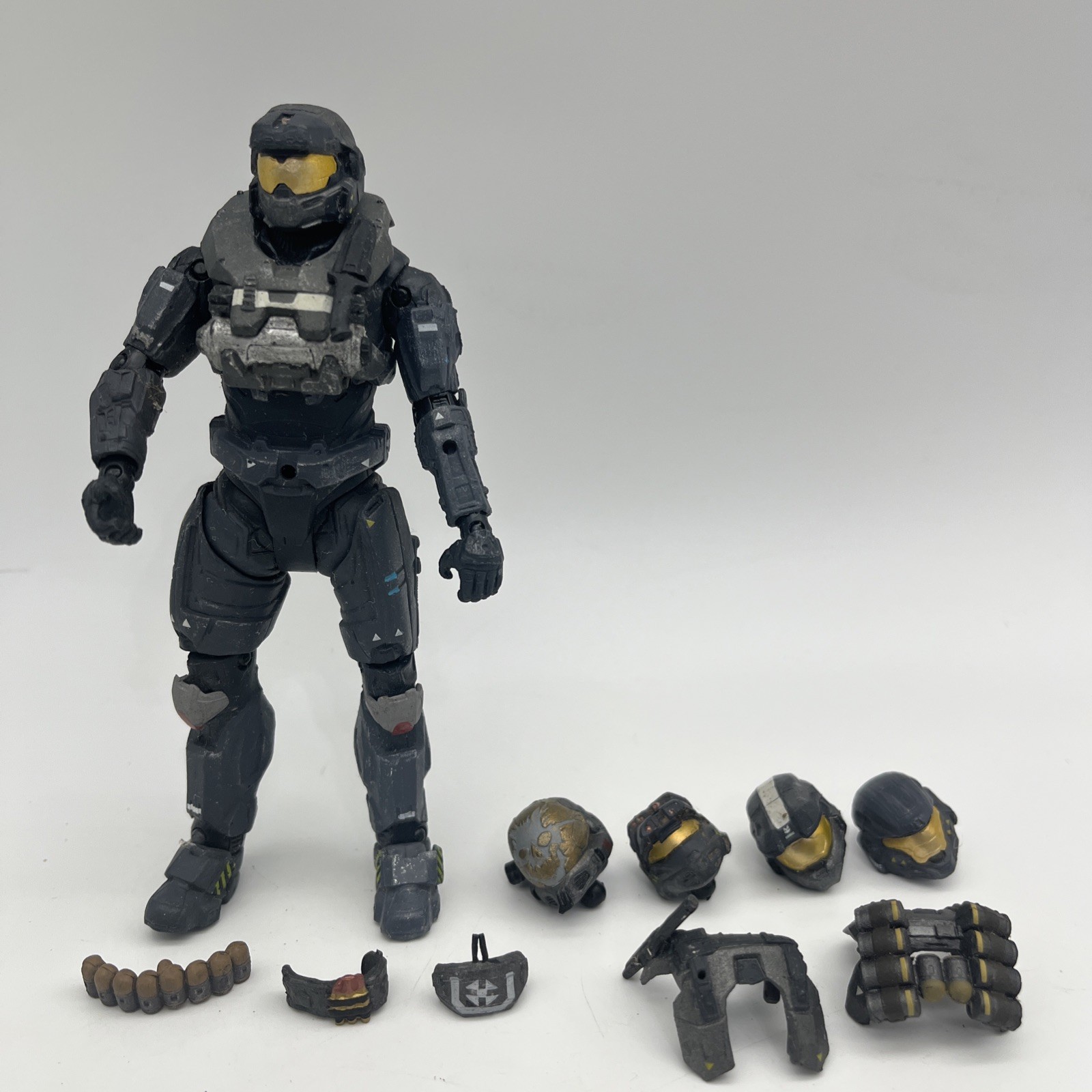 Halo Reach Spartan Grenadier Commando/Scout/Eva STEEL ARMOR PACK Mcfarlane RARE