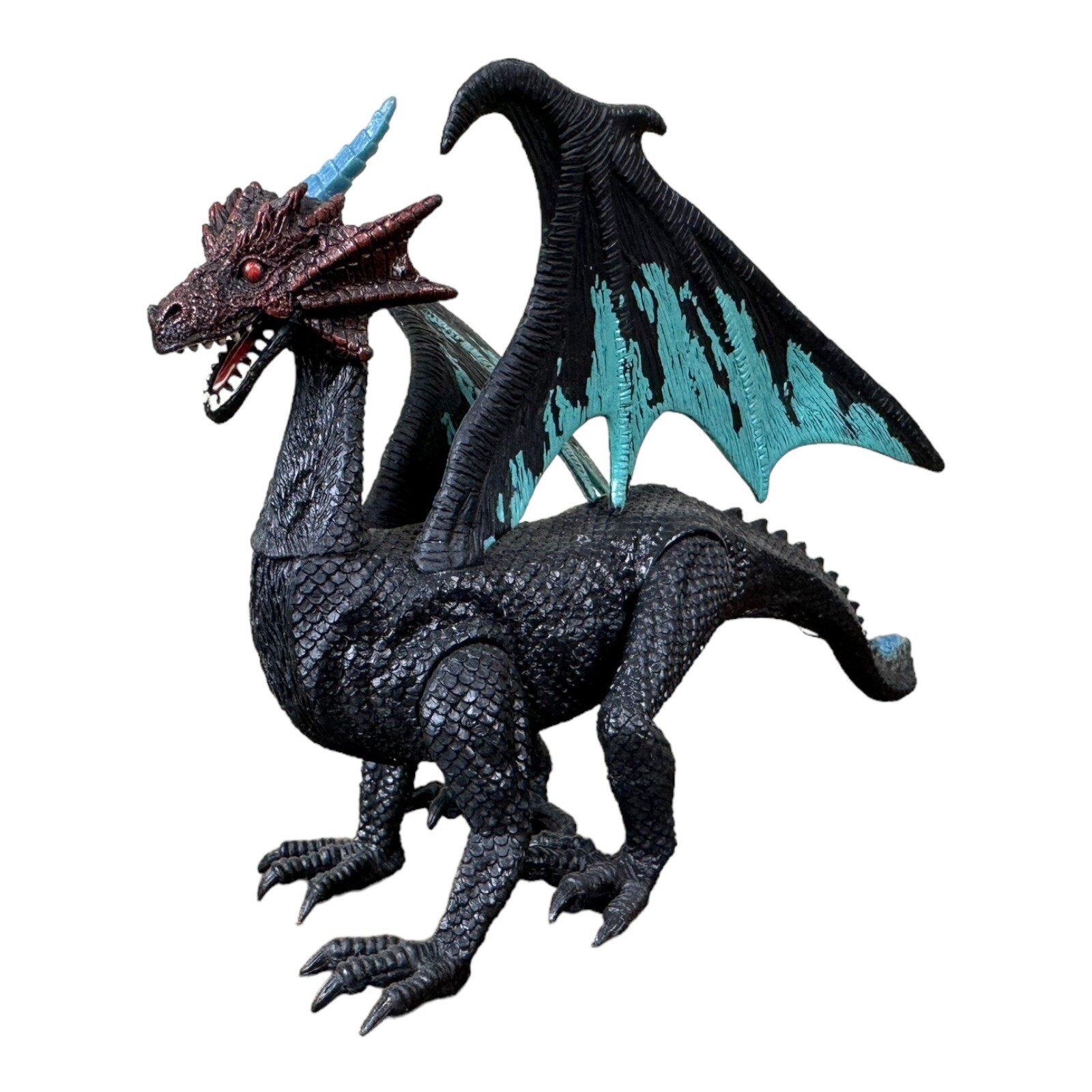 Kid Galaxy: Poseable Dragon Action Figures – Black & Teal Dragon