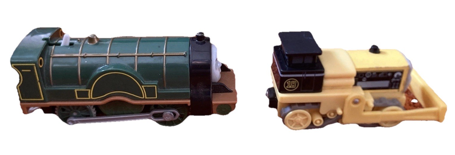 *Thomas* The Train—4 Pieces Transportation Vehicles—Emily, Byron, Harold, Annie