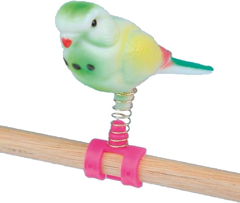 Lightweight Acrylic Bird Figure Spring Toy – Easy Attach for Indoor/Outdoor Fun