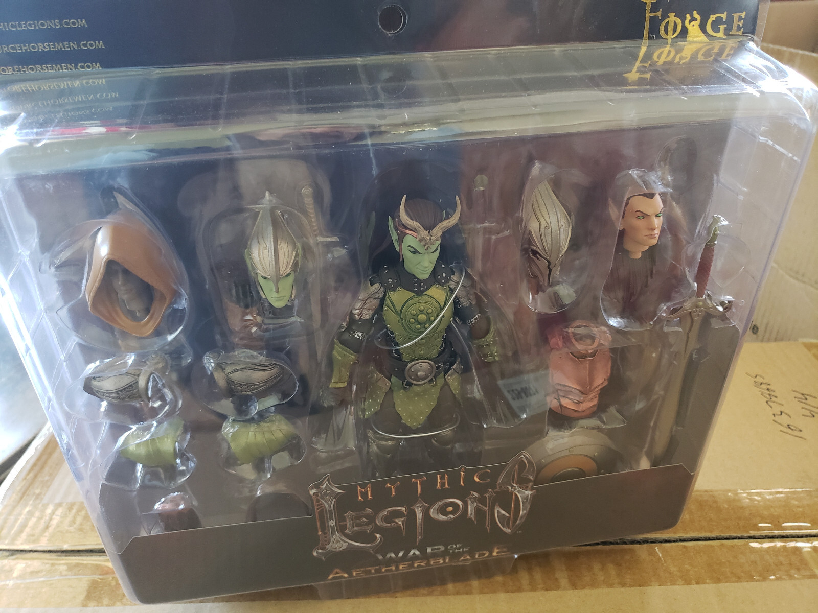 Mythic Legions WOA Aetherblade Deluxe Male Elf Builder packaging may have wear