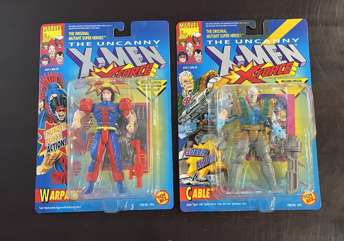 WARPATH & CABLE The Uncanny X-Men X-Force 90s 1990s Marvel ToyBiz 1993