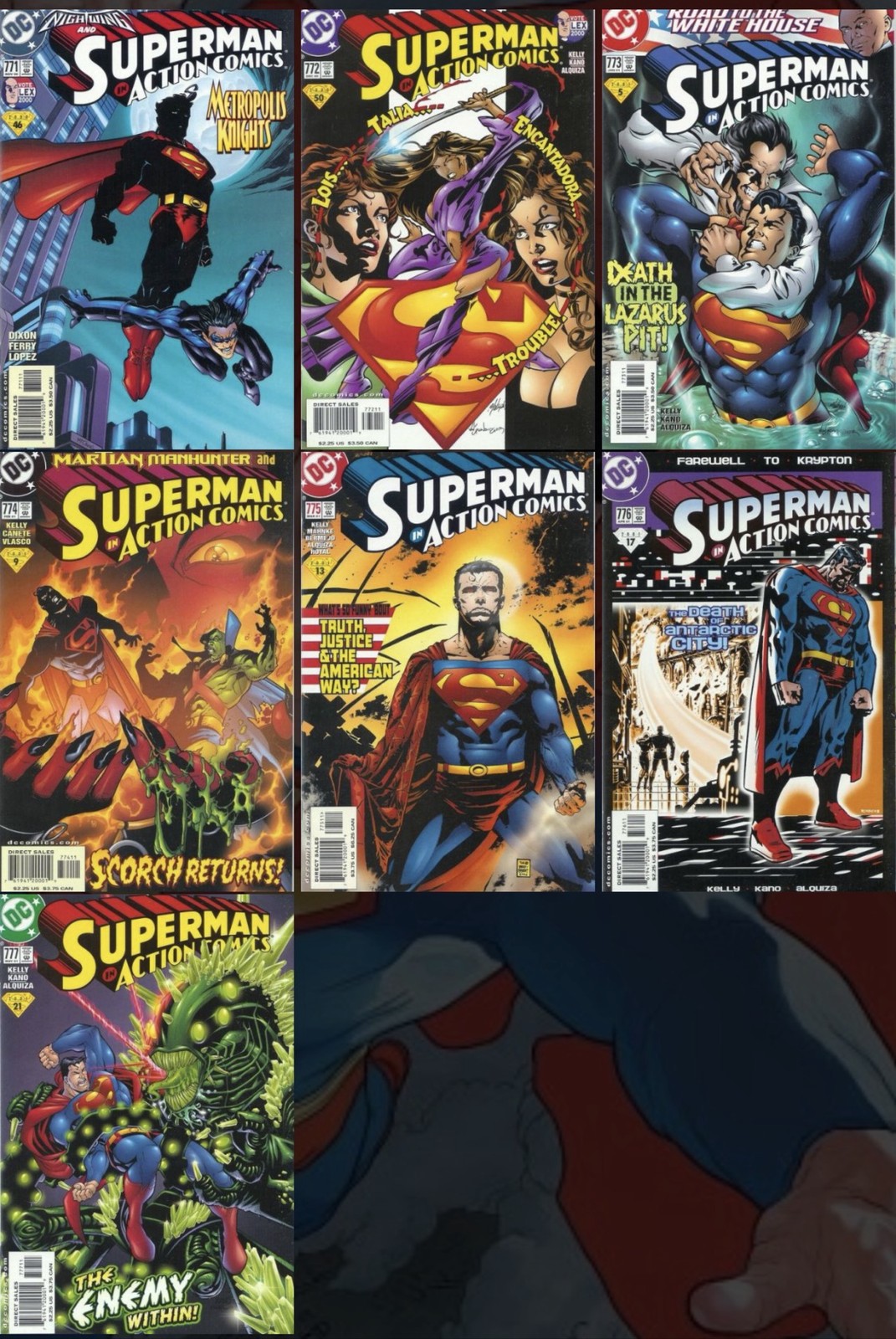 Action Comics Superman DC Comic Lot of 7 #771-777 Run 2000-2001