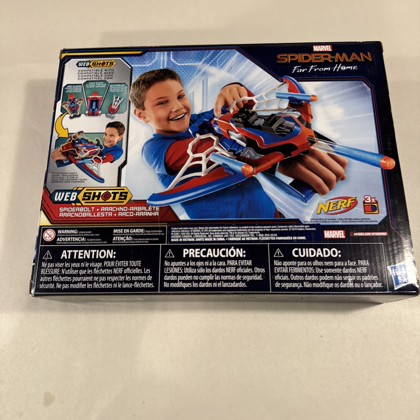 Spider-Man Web Shots Spiderbolt Nerf Powered Blaster Toy for Kids Ages 5 & Up