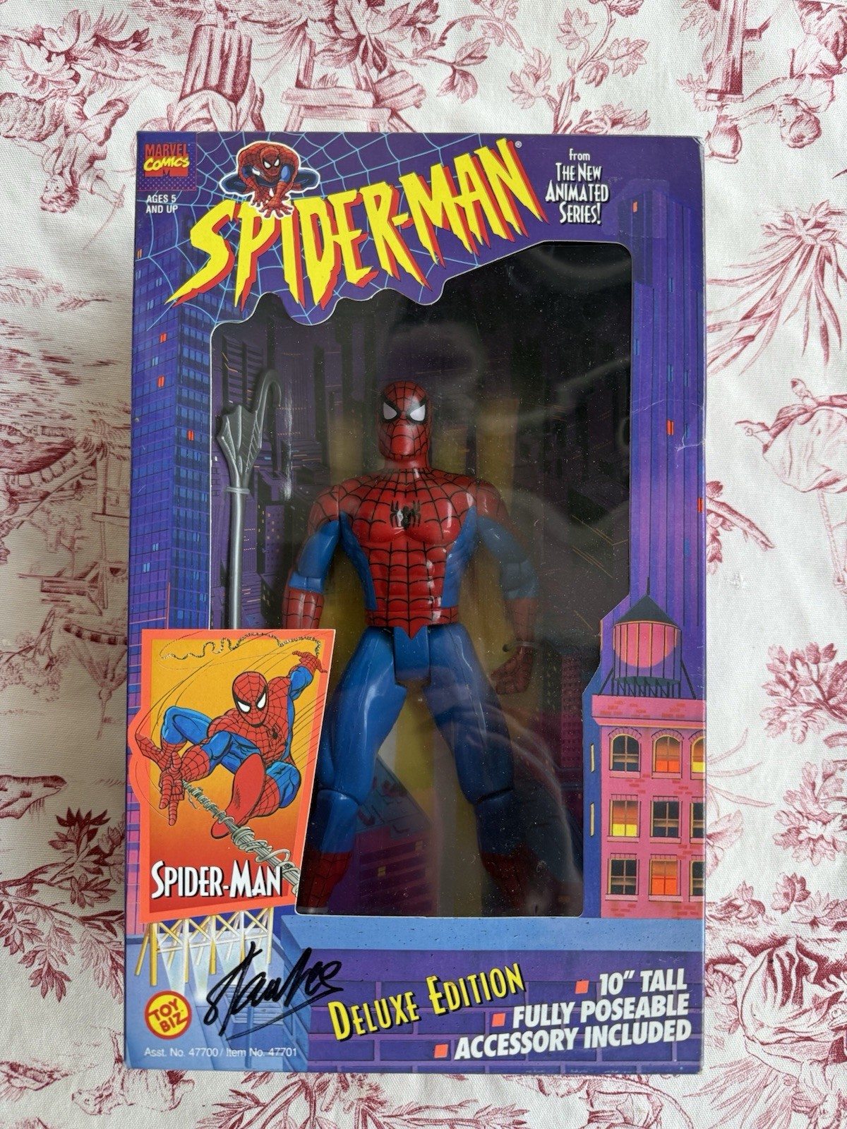 Spider-man The New Animated Series 10&Prime; Deluxe Edition Signed Stan Lee Toy Biz