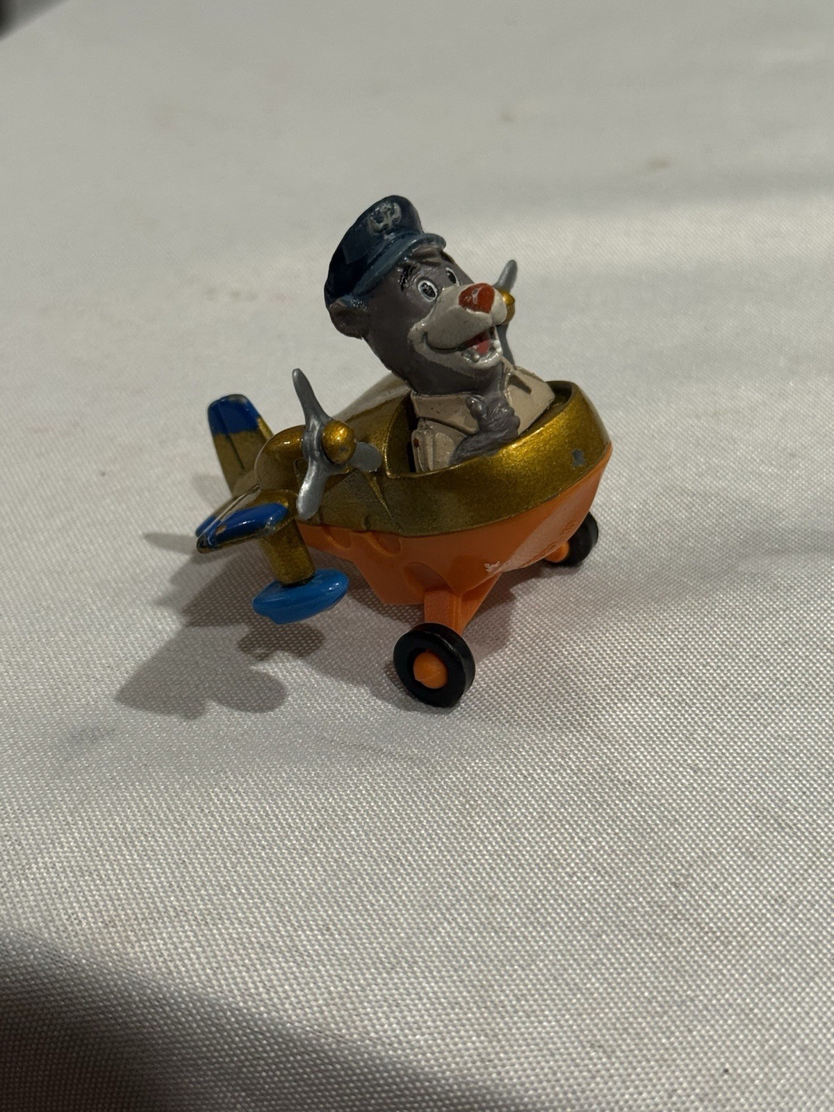 Vintage Disney Talespin « Baloo » Bear in Die-Cast Metal Airplane Figure 1989-90