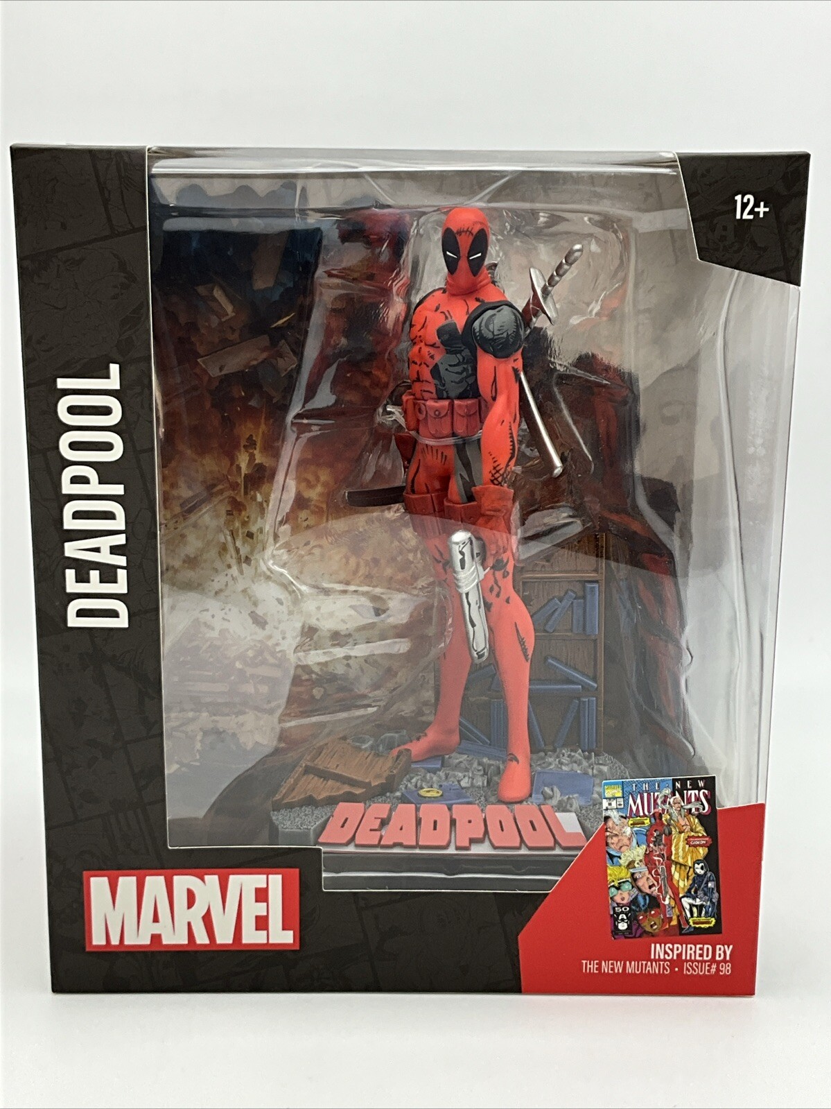 McFarlane Marvel Deadpool 1:10Scale Collectible With Scene The New Mutants #98