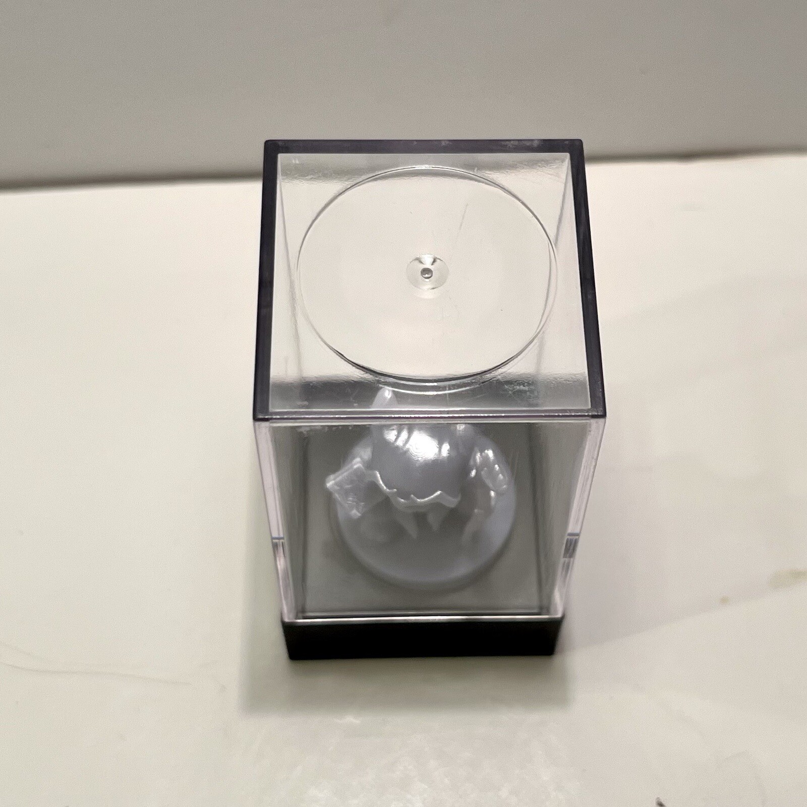 3D Printed Miniature Minis with Plastic Dome Fantasy Cosplay Warrior Gray Resin