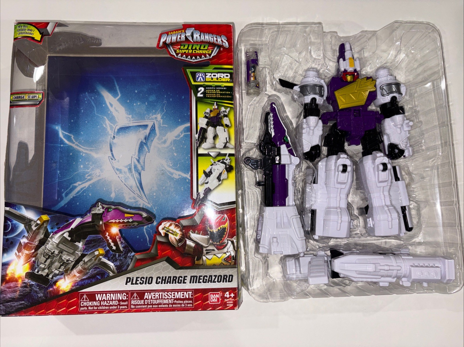 Bandai Power Rangers Dino SuperCharge Plesio Charge Megazord With Box