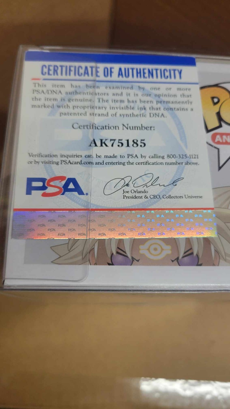 POP Yami Mari: Jonathan Todd Ross Signed Toy Temple #886 PSA Certified WITH CASE