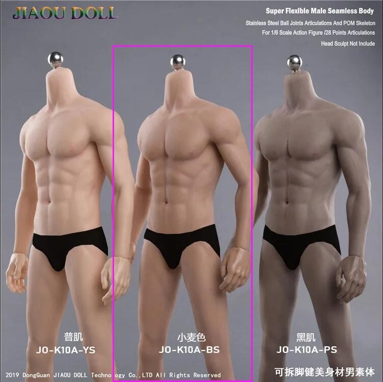 JIAOU DOLL JOK-10A-BS 1/6 Muscular Male Seamless Body Suntan 12 » Figure Model