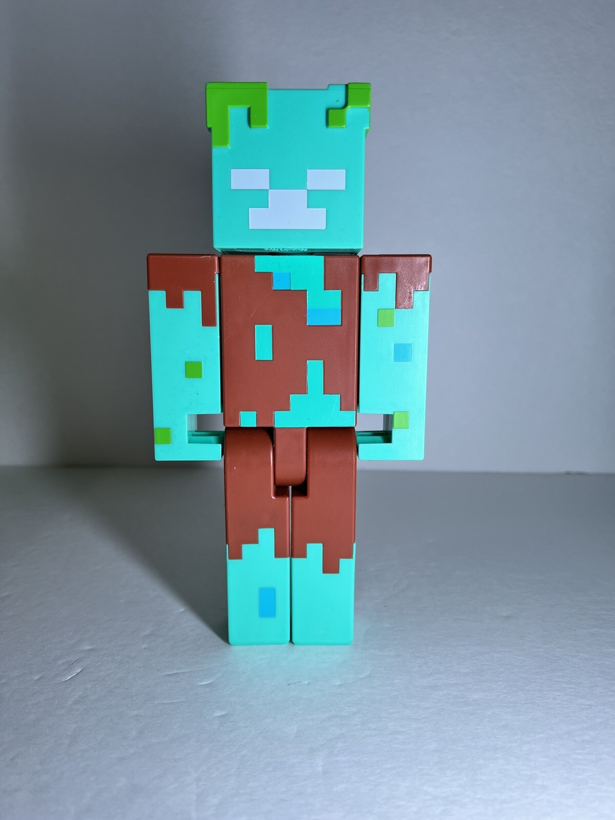 USED Mattel Minecraft Large Scale Action Figure: Drowned 8.75 inches Tall