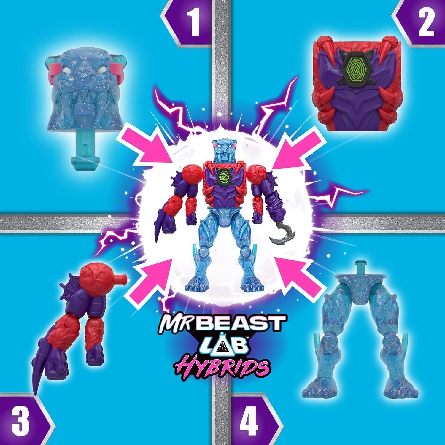 Hybrids Multi Pack, Reveal Different Hybrid Parts to Create 2 Mix & Match Act…