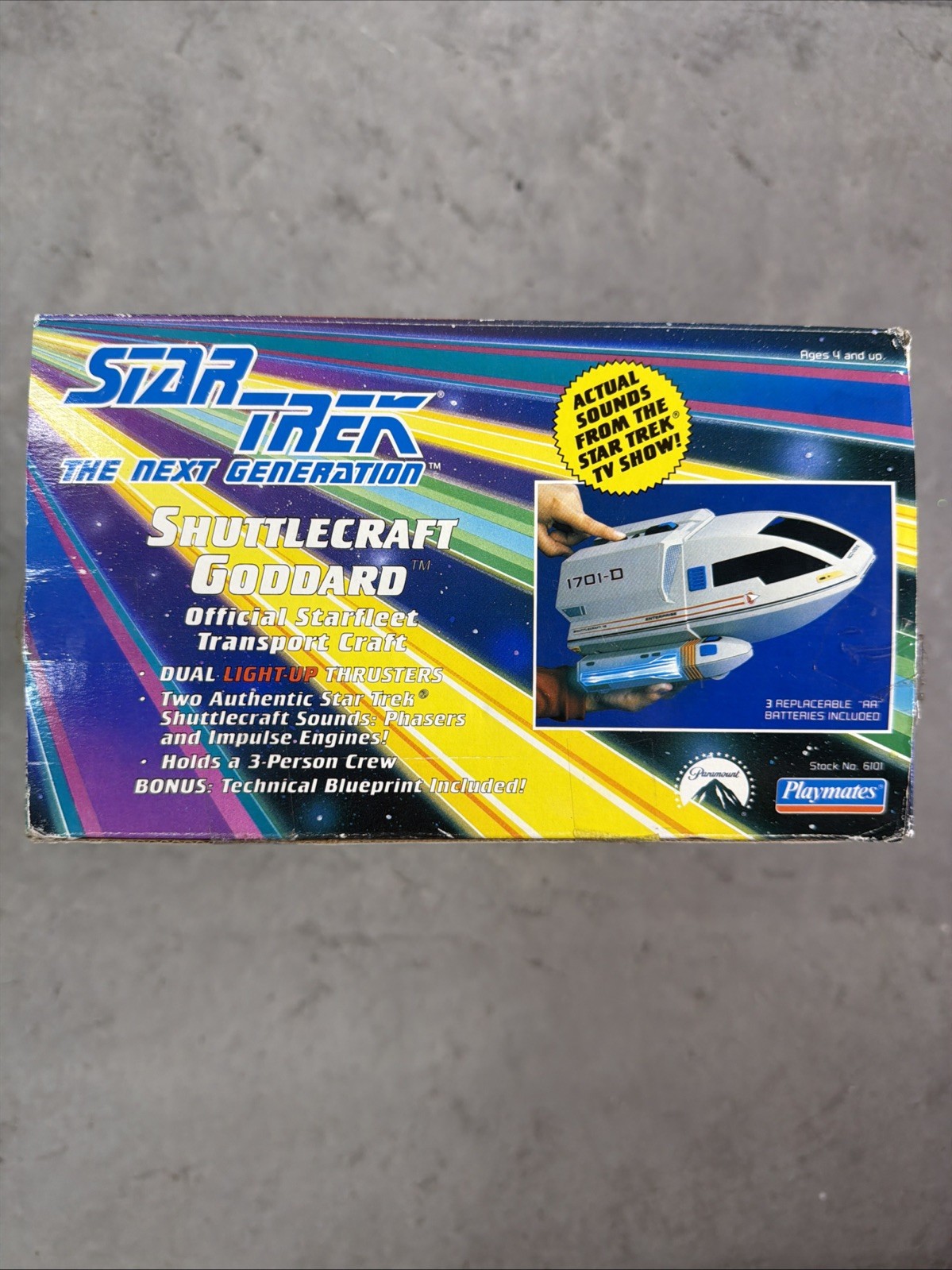 Star Trek The Next Generation Shuttlecraft Goddard 1992 Playmates No. 6101