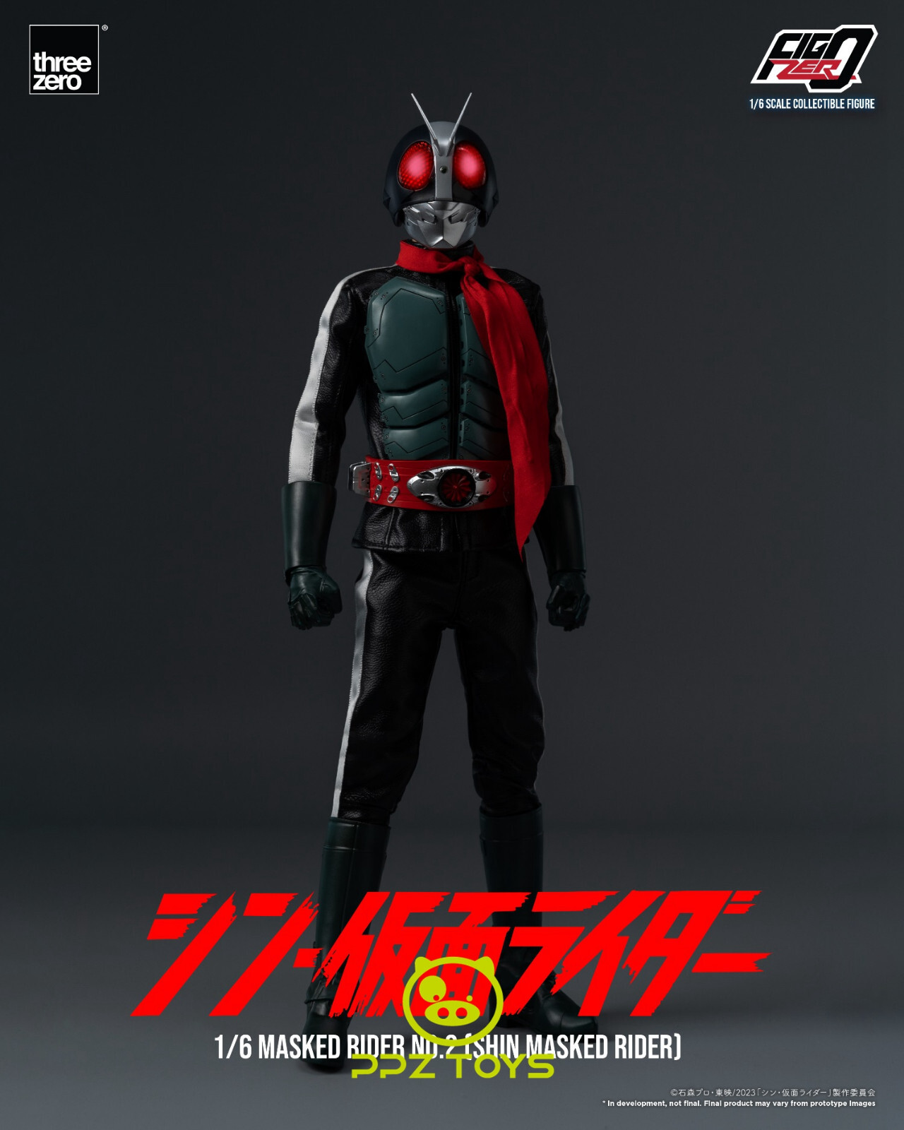 threezero 1/6 Figzero Shin Kamen Masked Rider No.2 Action Figure 3Z04880W0
