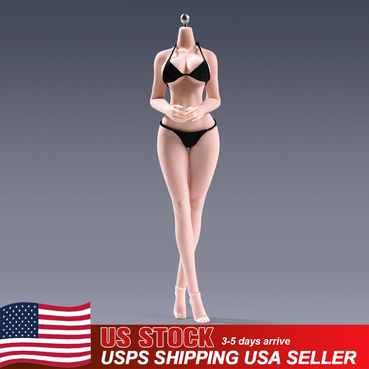 USA 1/12 Large Bust Breast Plump Hip Seamless Girl 6inch Female Figure Body Toys