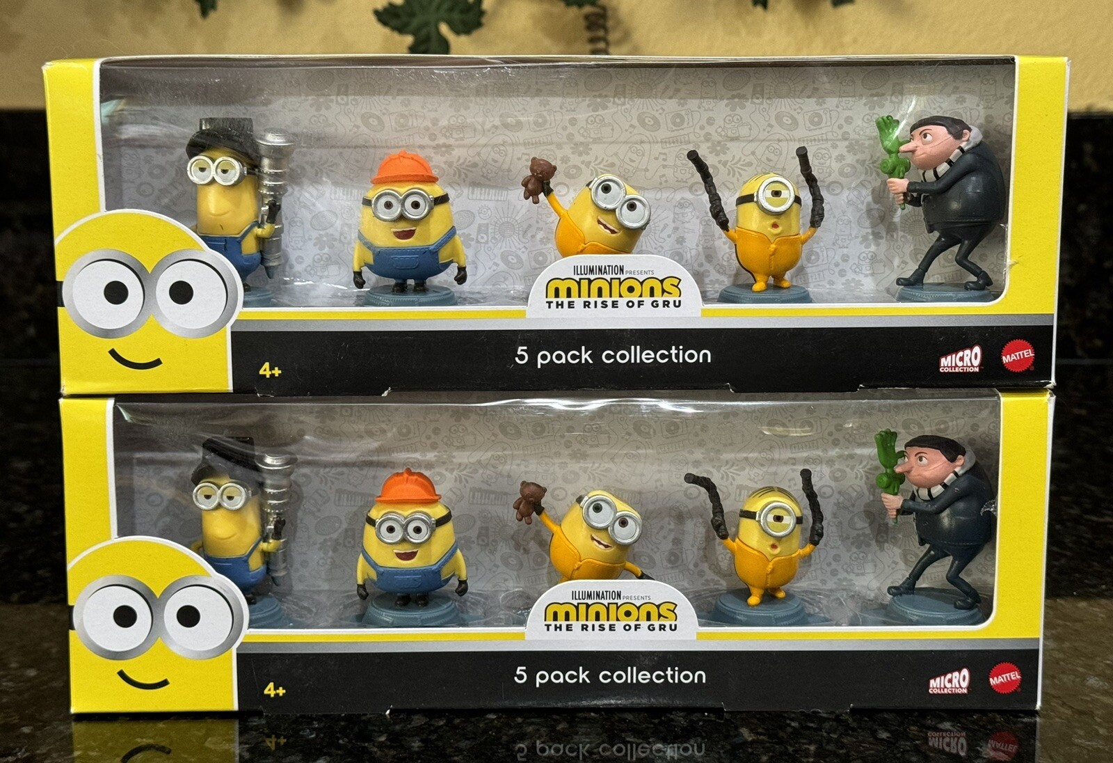 Lot Of 2 Sets – Minions Collection 5 Figure Collection Figurines The Rise of Gru