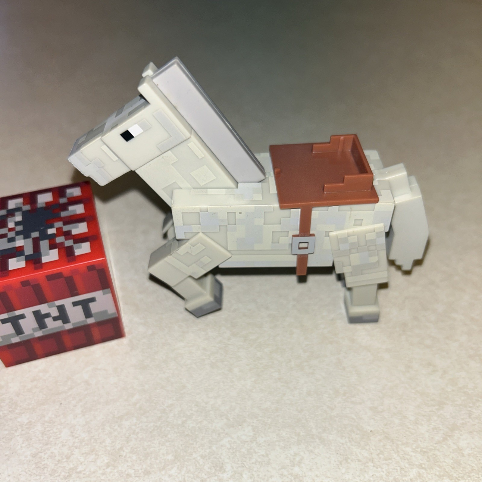 Minecraft Overworld White Gray Horse Series 2 Action Figure