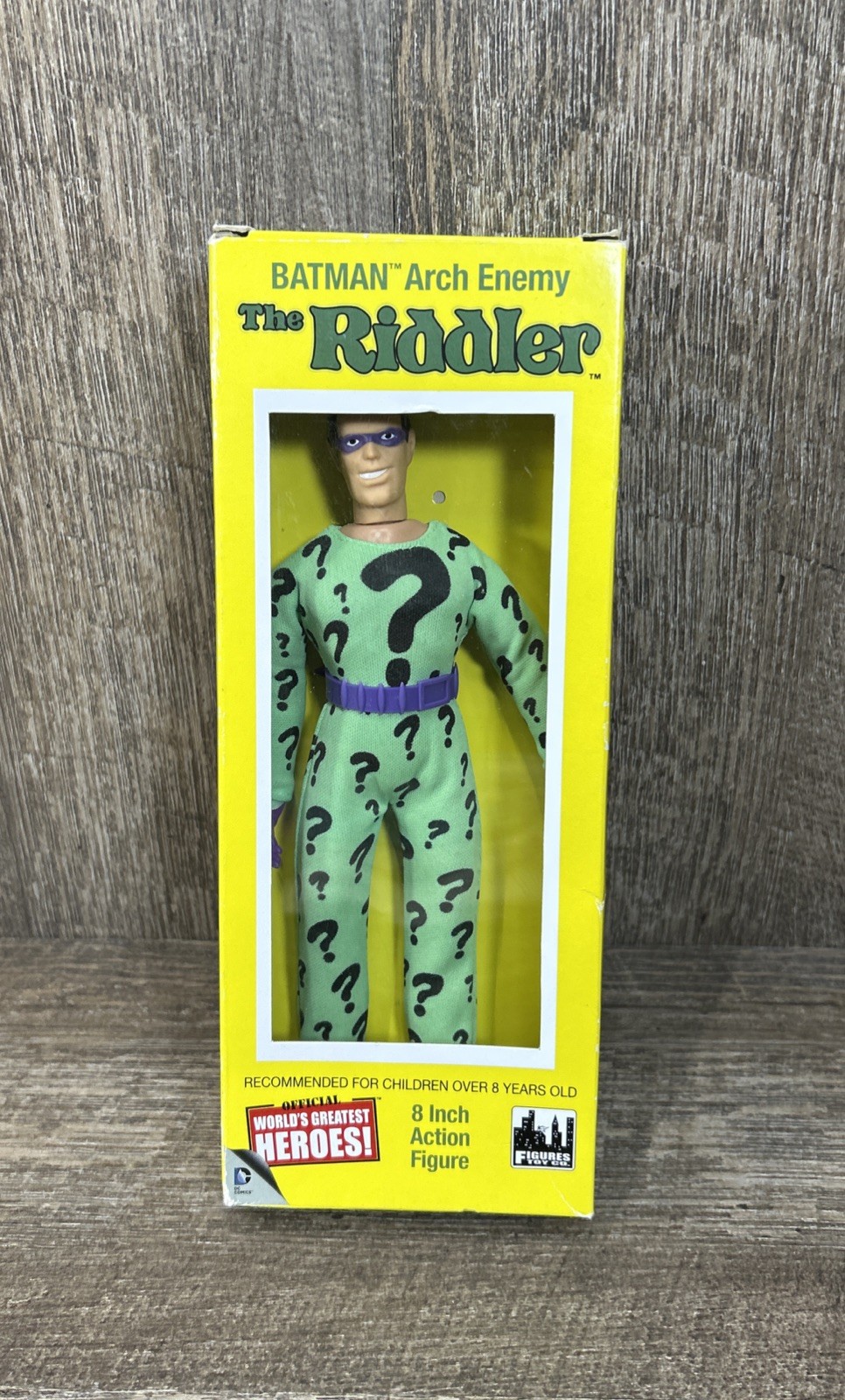 Worlds Greatest Heroes! Batman Arch Enemy The Riddler 8” Retro Action Figure