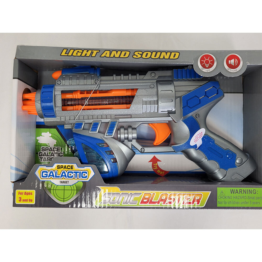 Light Up Space Infinity Blaster Toy Gun Pistol w/ Flashing Light Sound Kids Gift