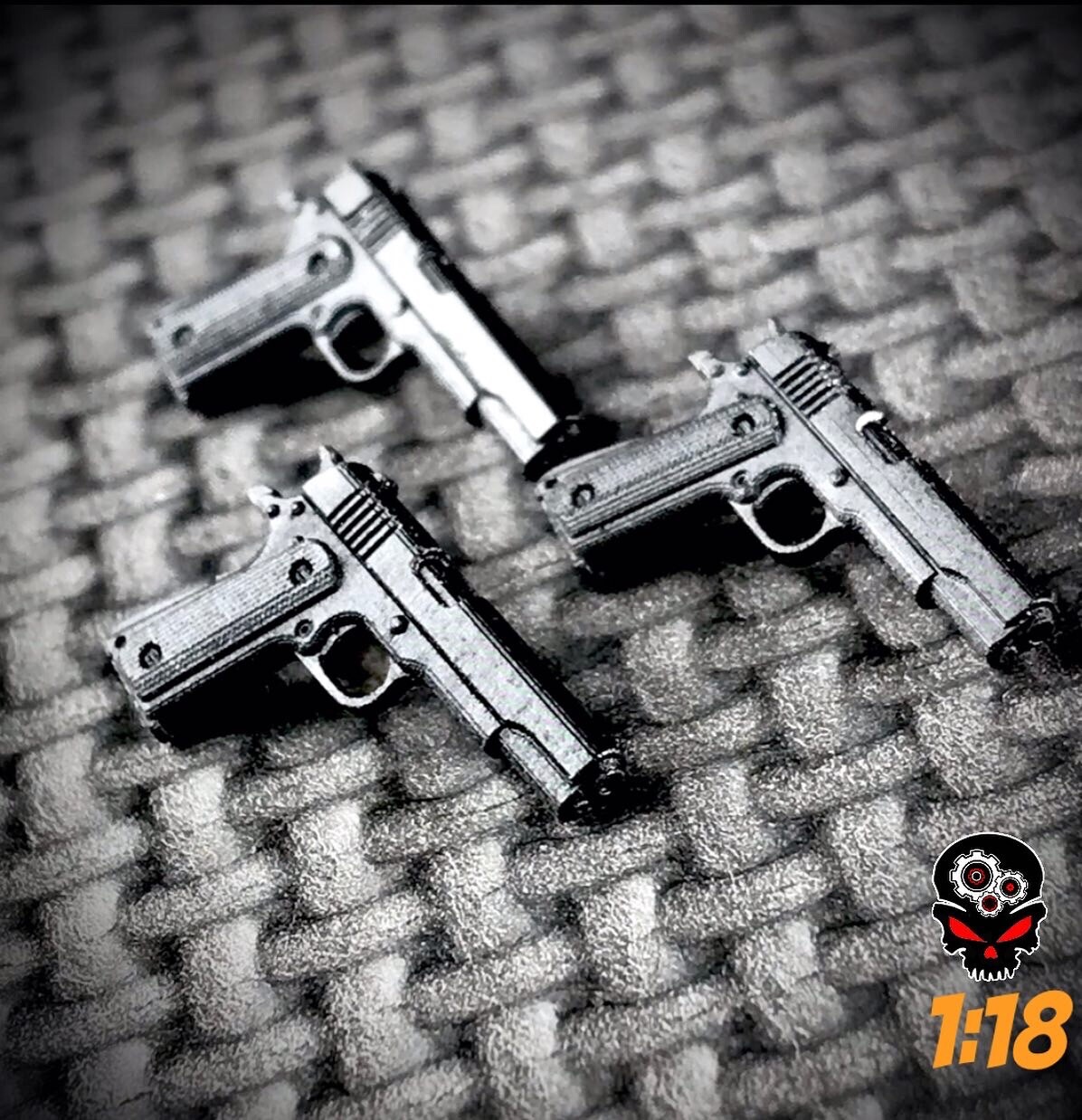 1:18 3-PACK 1911 Pistols For G.I. Joe 3.75” Joytoy Arah 25th Weapons .45 G104