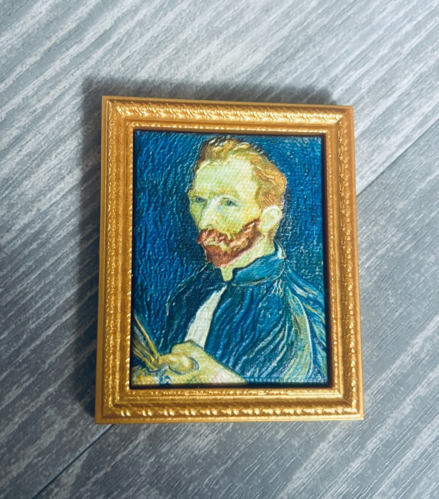Mini Brands Create Masterpieces Van Gogh Self Portrait Gold Frame