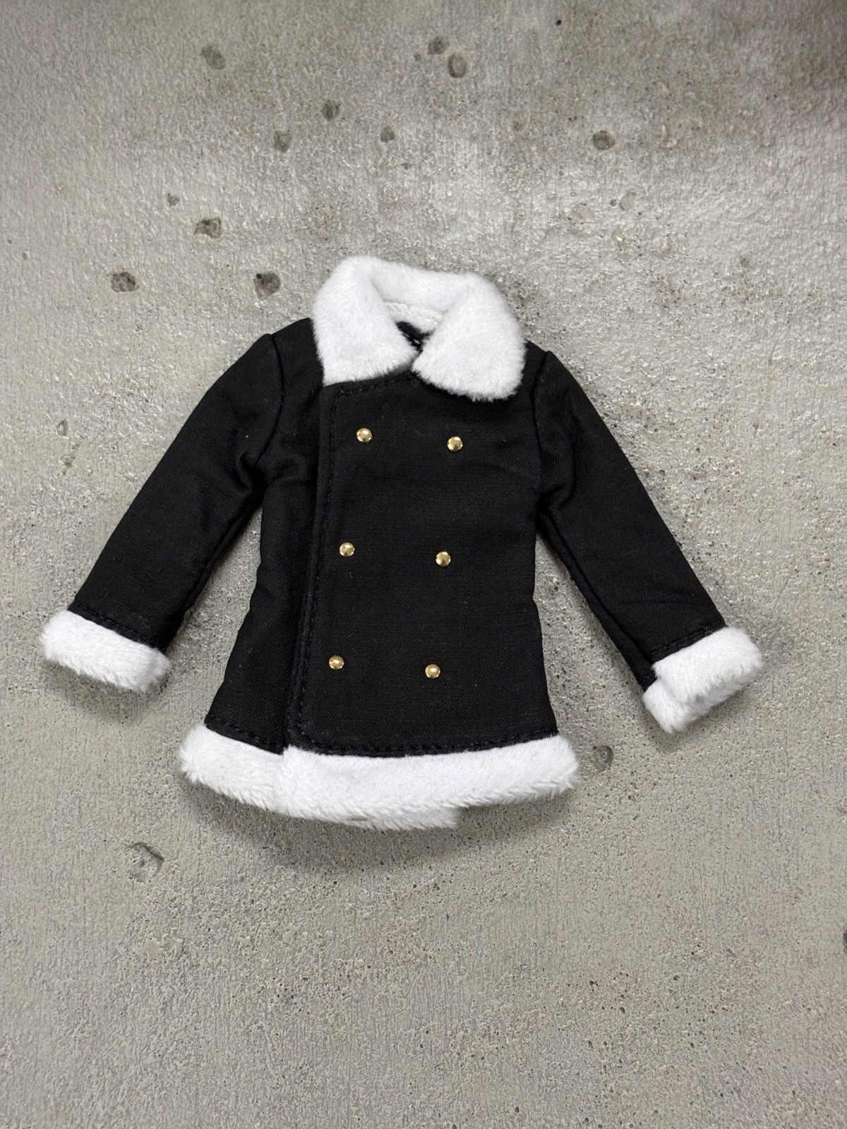 BW-SJ-JKT: 1/12 scale One Piece Drum Island Black Jacket for SHF Sanji
