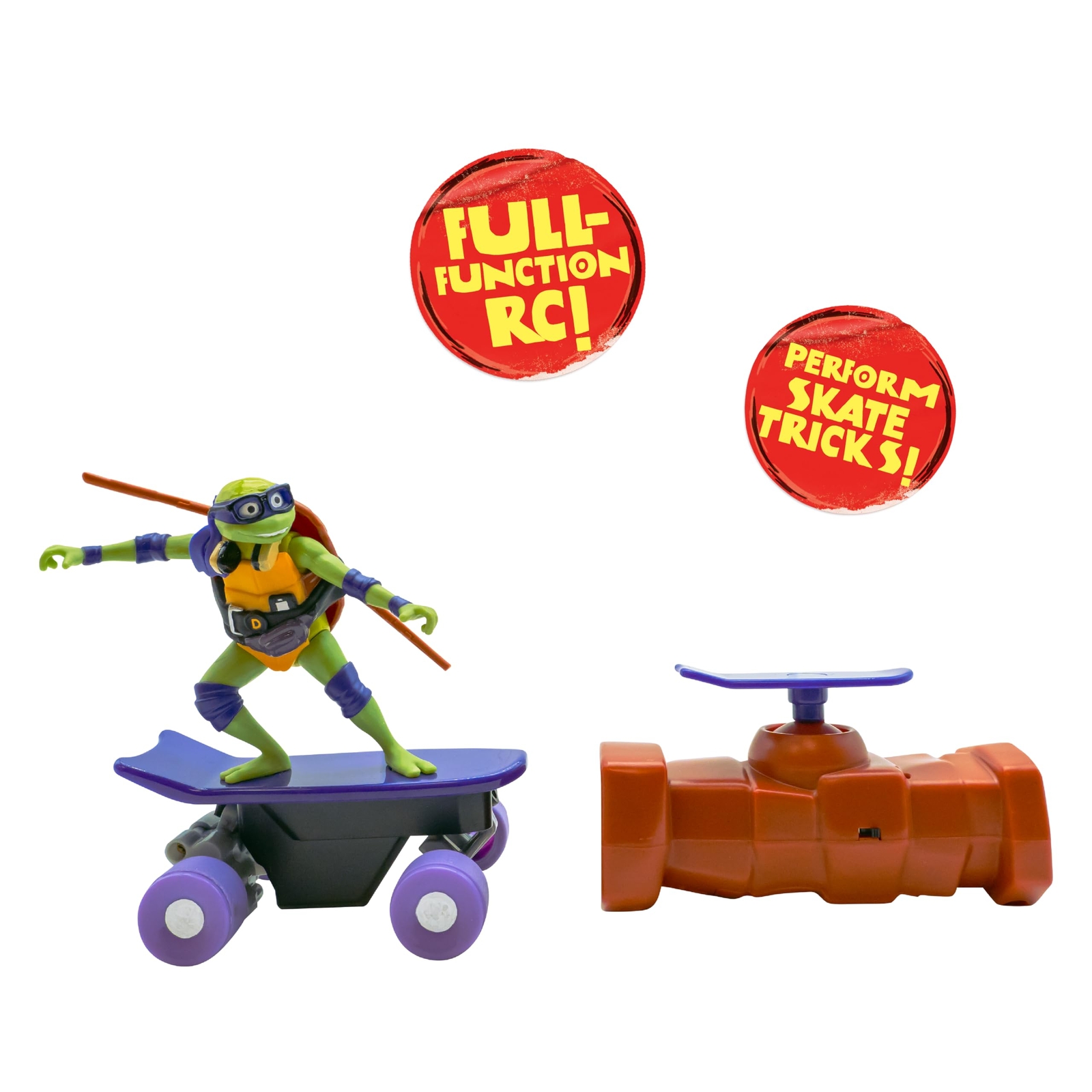 Donatello Remote Control Skateboard RC Vehicle TMNT Toy Ages 5 and Up
